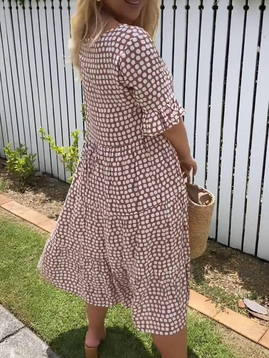Michelle | Short Sleeve Midi Dress