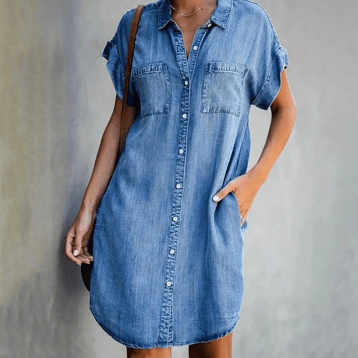 Thea | Denim Shirt Dress