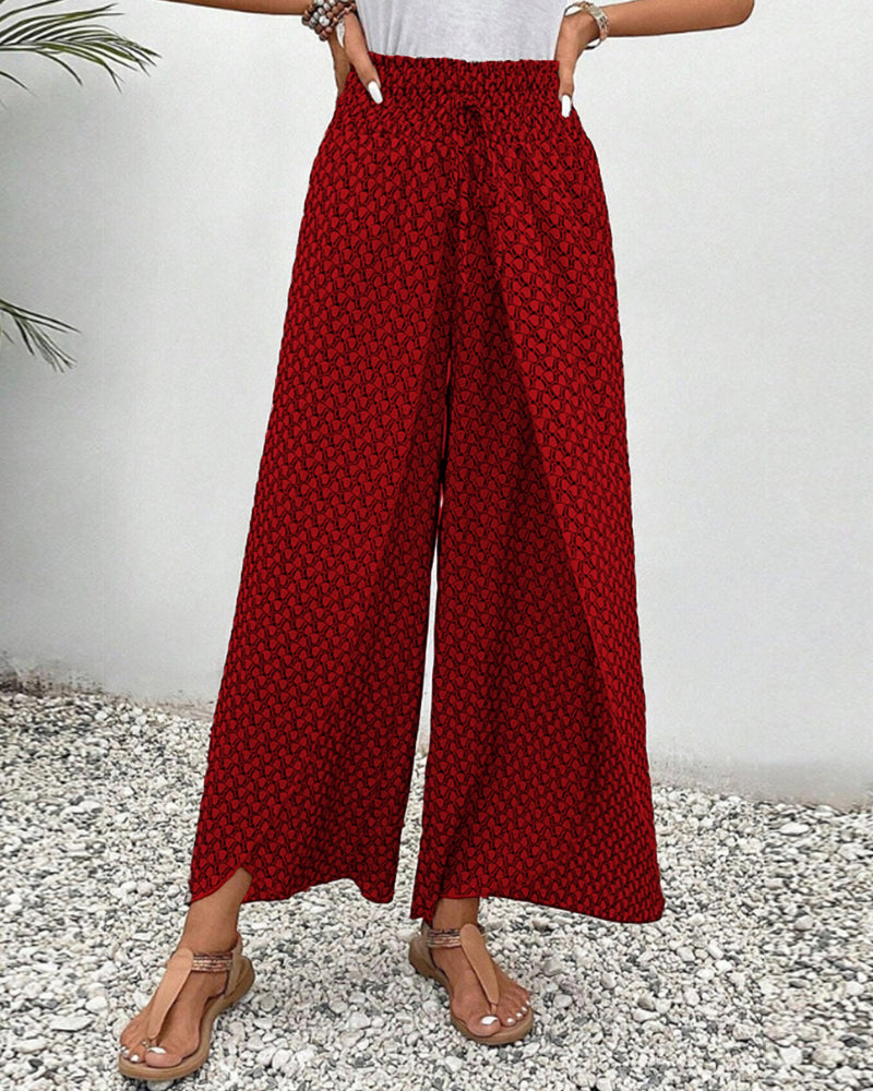 Zara | Frilled Printed Trousers