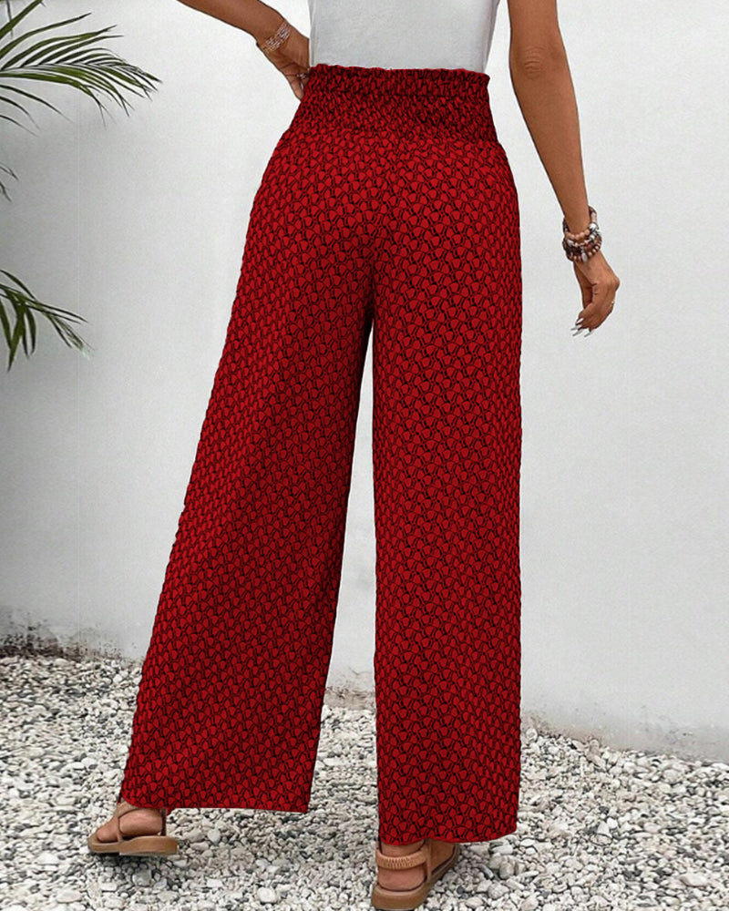 Zara | Frilled Printed Trousers